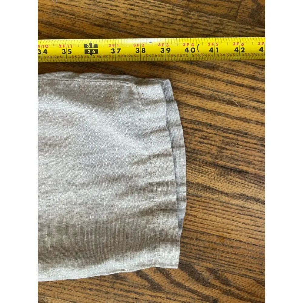 Quince Natural Linen-Blend Straight Leg Pants
